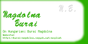 magdolna burai business card